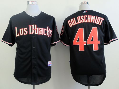 Diamondbacks #44 Paul Goldschmidt Black Cool Base Stitched MLB Jersey - Click Image to Close